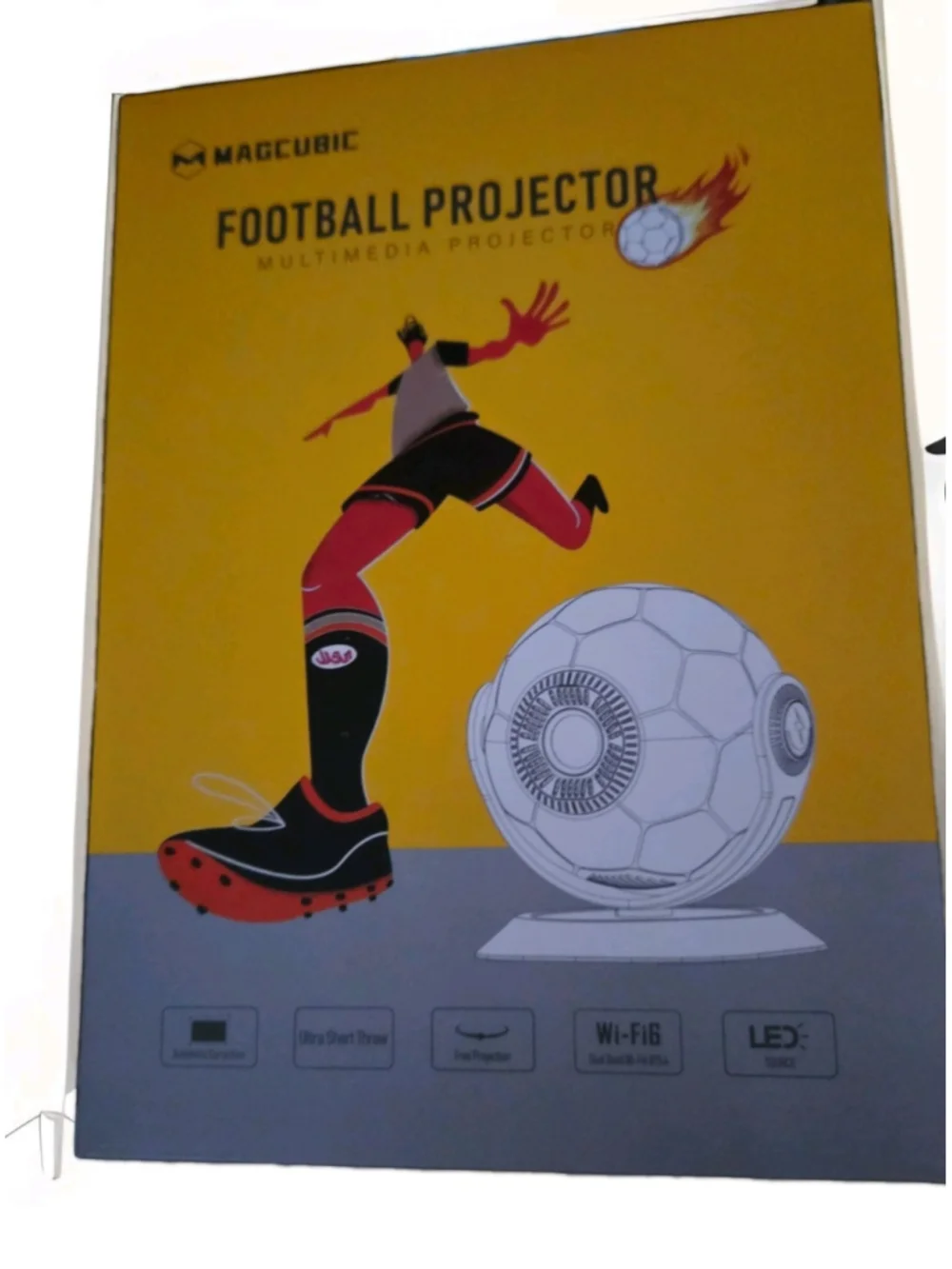 2026 Football-Themed Mini Projector Portable Projector with WiFi and Bluetooth